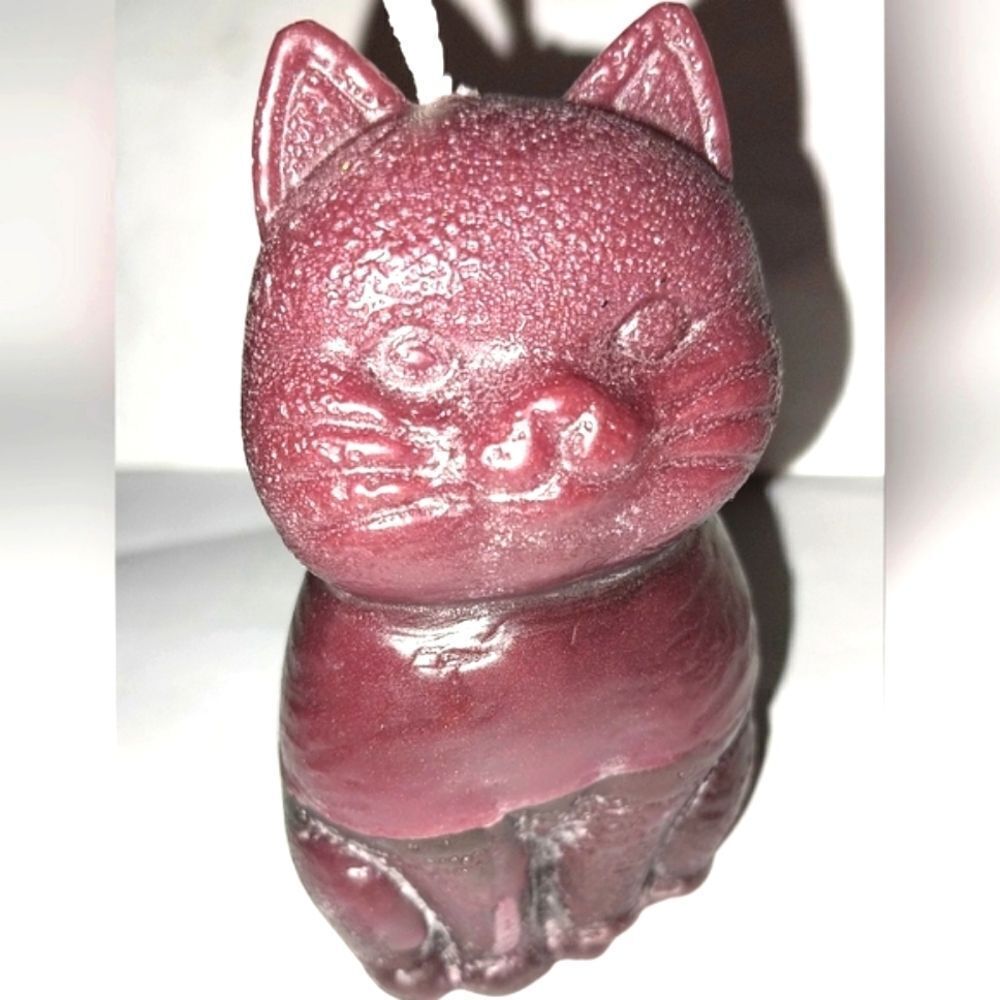 Hand crafted limited edition white candle from our Cat Lady candle collection